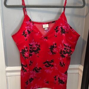 Red Floral Women's Top-Size Medium